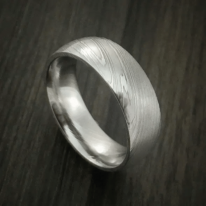 Custom Damascus Steel Men’s Wedding Band