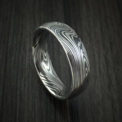 Men’s Marbled Kuro Damascus Steel Wedding Band