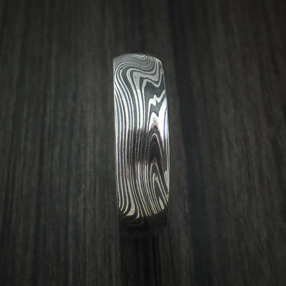 Men’s Marbled Kuro Damascus Steel Wedding Band