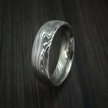 Men’s Marbled Kuro Damascus Steel Wedding Band