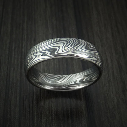 Men’s Marbled Kuro Damascus Steel Wedding Band