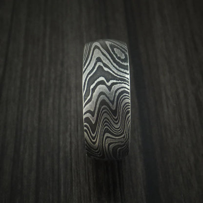 Men’s Marbled Kuro Damascus Steel Wedding Band