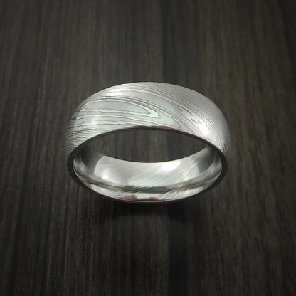 Custom Damascus Steel Men’s Wedding Band