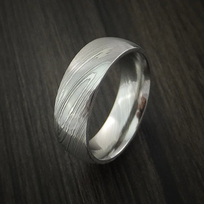 Custom Damascus Steel Men’s Wedding Band