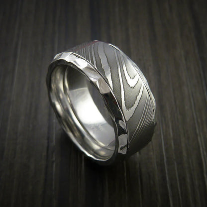 Men’s Cobalt Chrome and Damascus Steel Wedding Band